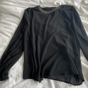Black long sleeve blouse